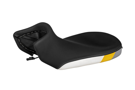 Комфортне сидіння мотоцикліста "Style yellow grey" Fresh Touch з підігрівом для BMW R1300GS