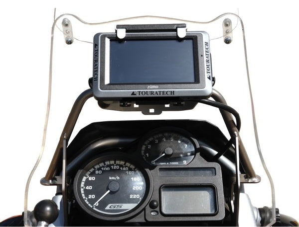 Кронштейн для GPS на кермо *tubular* BMW R 1200 GS над приладами Адаптер кронштейна GPS Кронштейн для навігаційних систем Touratech.