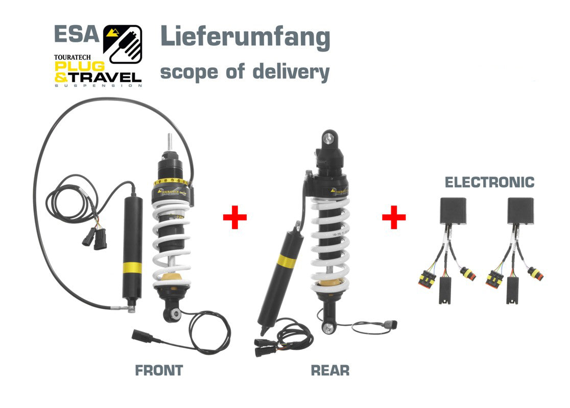 Підвіска Touratech Plug & Travel-ESA SET зі зниженням на 25 мм для BMW R1200GS Модель 2010-2012