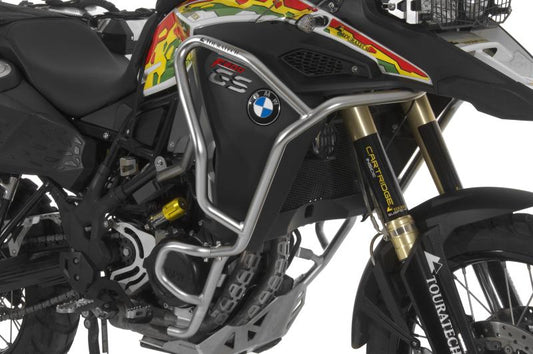 Розширення захисних дуг з нержавіючої сталі для BMW F800GS Adventure від Touratech.