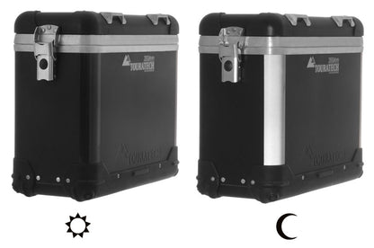 Чорні світловідбиваючі смужки для країв кофрів ZEGA Pro / ZEGA Pro2 (упаковка містить 2 наліпки).