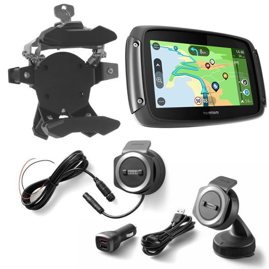 TomTom Rider 550 з картами всього світу, набір для мотоцикла та автомобіля, чорний (преміальний бренд мотокомплектуючих Touratech).