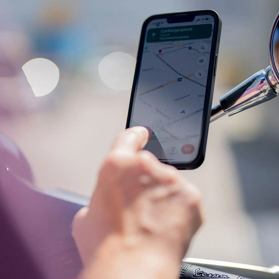 Кріплення для дзеркала Touratech Mirror Mount Pro з адаптером SPC+ для GPS-держателя на кермо або дзеркало.