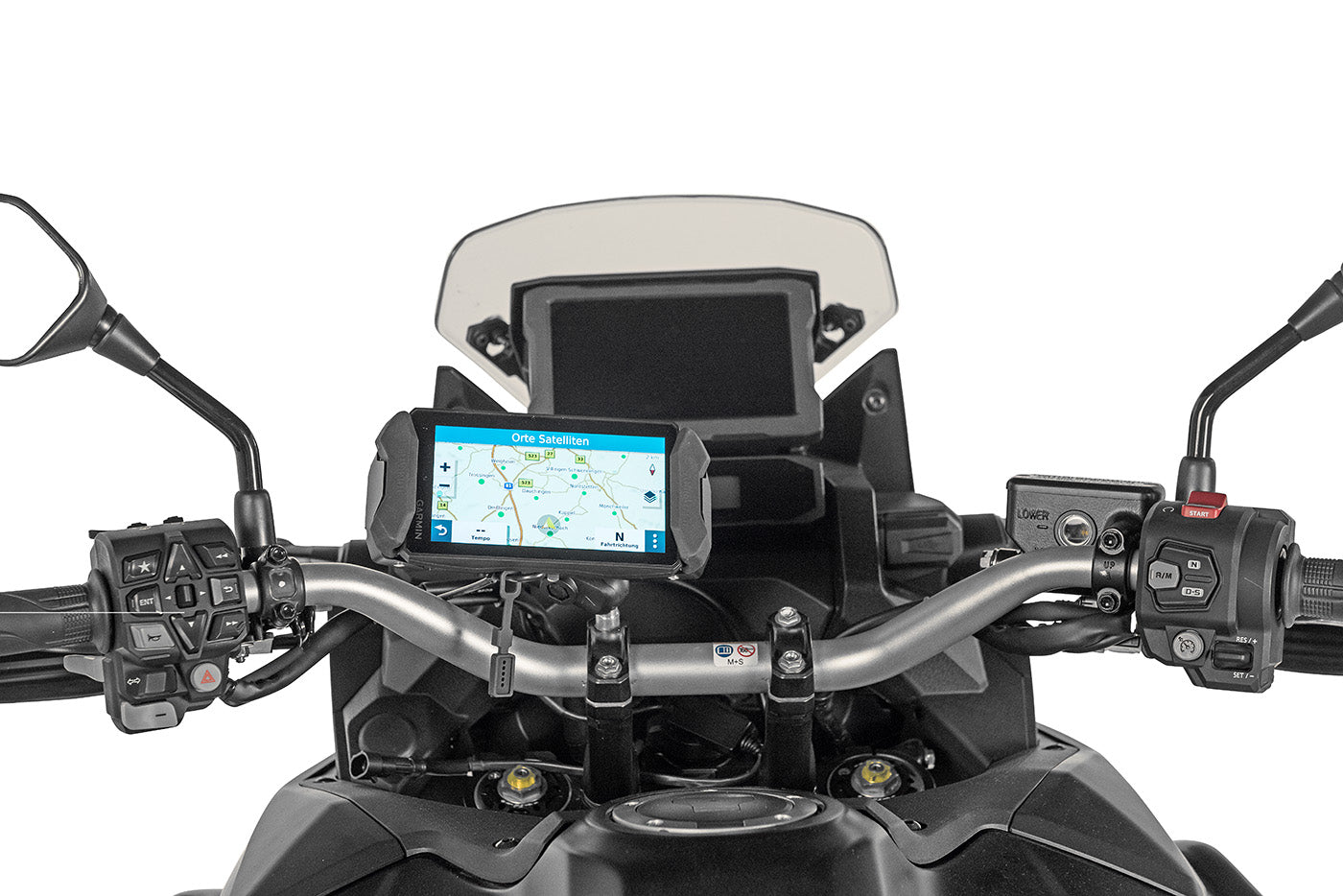 Кріплення на кермо для Garmin Zumo XT *з можливістю блокування*, чорне (преміум-бренд Touratech).