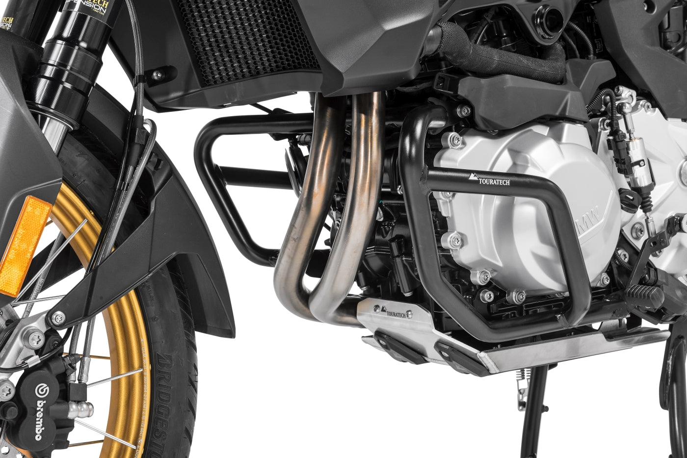 Упор двигуна нержавіюча сталь, чорний для BMW F900GS/ F850GS / F800GS (2024-), F750GS