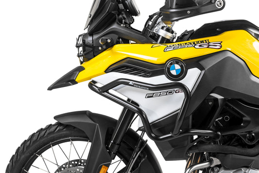 Захисні дуги з нержавіючої сталі, чорні для BMW F850GS/ F800GS (з 2024 року)/ F750GS від Touratech.