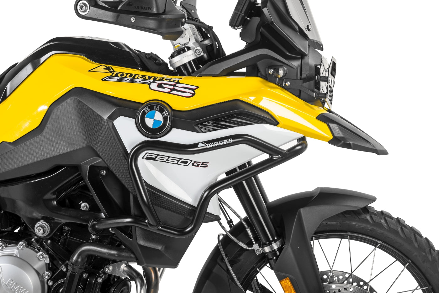 Захисні дуги з нержавіючої сталі, чорні для BMW F850GS/ F800GS (з 2024 року)/ F750GS від Touratech.