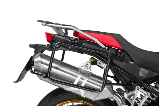 Тримач для бокових кофрів з нержавіючої сталі Touratech, чорний, для BMW F900GS Adventure, F850GS/Adventure, F800GS (з 2024 року), F750GS.