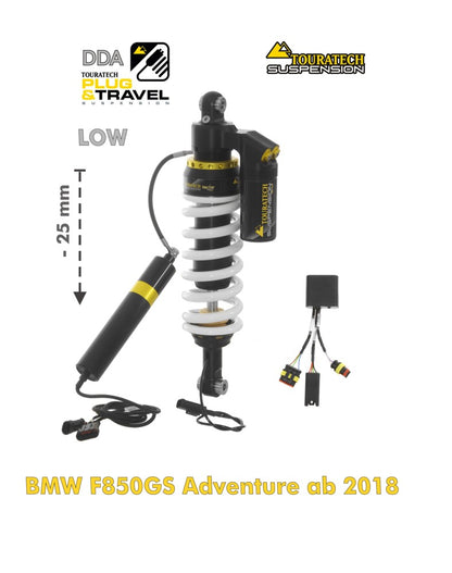 Зниження підвіски Touratech -25 мм амортизатор для BMW F850GS Adventure з 2018 року DDA / Plug & Travel