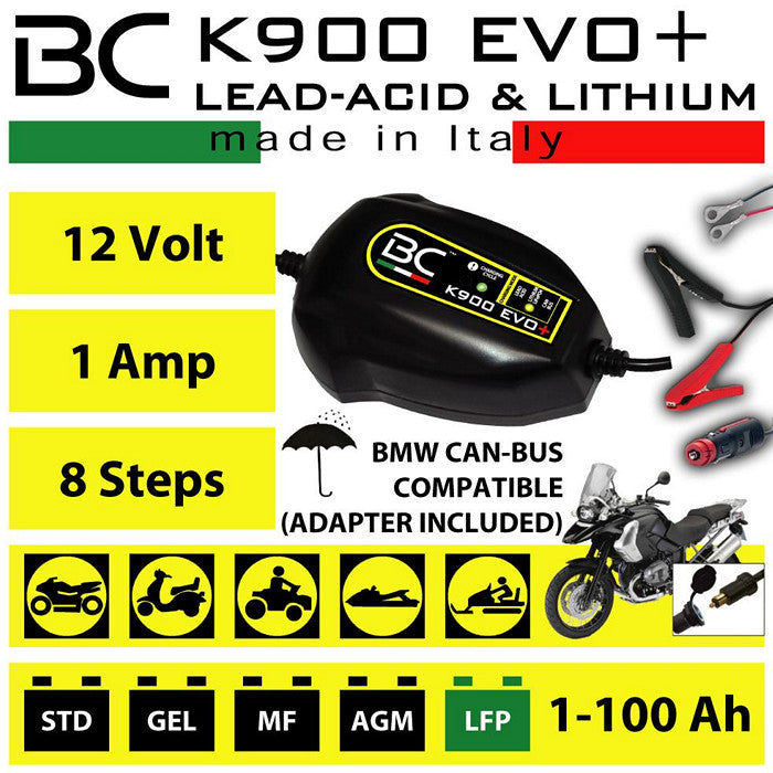 Зарядний пристрій BC K900 EVO+ для свинцево-кислотних та літієвих акумуляторів Touratech.