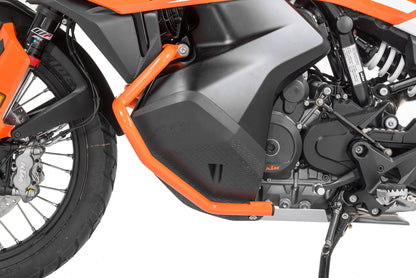 Захисні дуги для бака з нержавіючої сталі, помаранчеві для KTM 890 Adventure/ 890 Adventure R/ 790 Adventure/ 790 Adventure R (-2022) від Touratech.