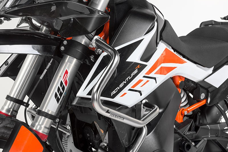 Захисні дуги з нержавіючої сталі для KTM 890 Adventure (-2022)/ 890 Adventure R (-2022)/ 790 Adventure/790 Adventure R (-2022) від Touratech.