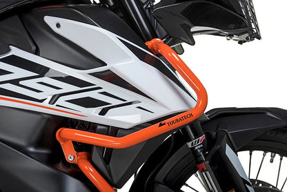Захисні дуги з нержавіючої сталі Touratech, помаранчеві для KTM 890 Adventure (-2022)/ 890 Adventure R (-2022)/ 790 Adventure/790 Adventure R (-2022)