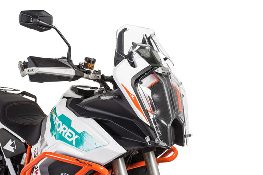 Захисний екран для фари Makrolon з швидкознімними кріпленнями для KTM 1290 Super Adventure S/R (2021-) *ЛИШЕ ДЛЯ ПОЗАШЛЯХОВОГО ВИКОРИСТАННЯ*