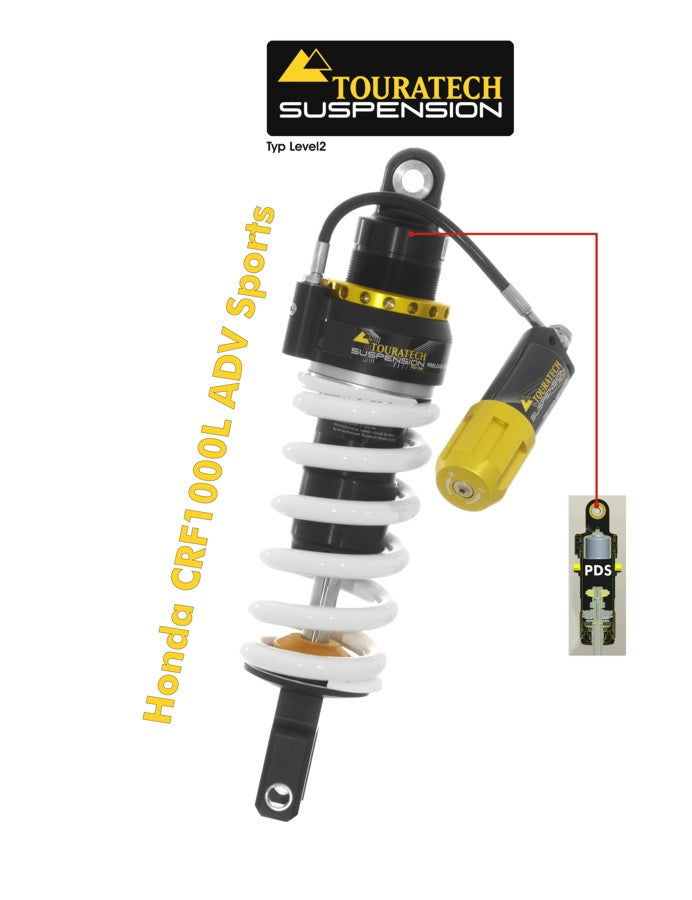 Амортизатор Touratech Suspension для Honda CRF1000L Adventure Sports з 2018 року, Тип Level2/PDS.