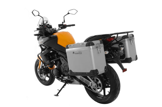 Система алюмінієвих кофрів ZEGA Pro "And-S" 38/38 літрів з чорним сталевим кріпленням для Kawasaki Versys 650 (2010-2014)