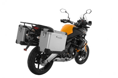 Система алюмінієвих кофрів ZEGA Pro "And-S" 38/38 літрів з чорним сталевим кріпленням для Kawasaki Versys 650 (2010-2014)