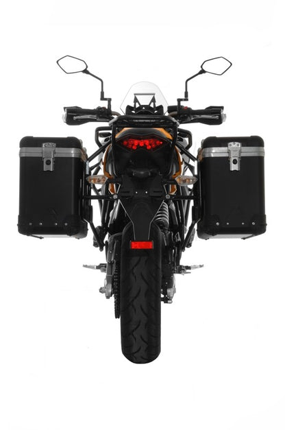 Система алюмінієвих кофрів ZEGA Pro "And-Black" 38/38 літрів з чорним сталевим кріпленням для Kawasaki Versys 650 (2010-2014)
