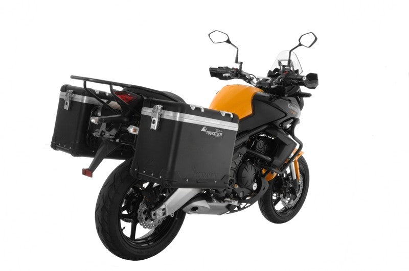 Система алюмінієвих кофрів ZEGA Pro "And-Black" 45/45 літрів з чорною сталевою рамою для Kawasaki Versys 650 (2010-2014)