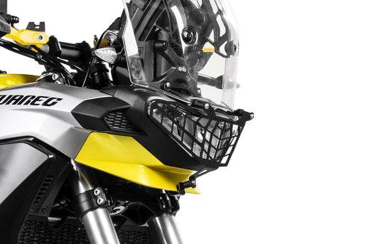 Захисна решітка для фари чорна з швидкознімним кріпленням для Aprilia Tuareg 660 *ЛИШЕ ДЛЯ ПОЗАШЛЯХОВОГО ВИКОРИСТАННЯ*