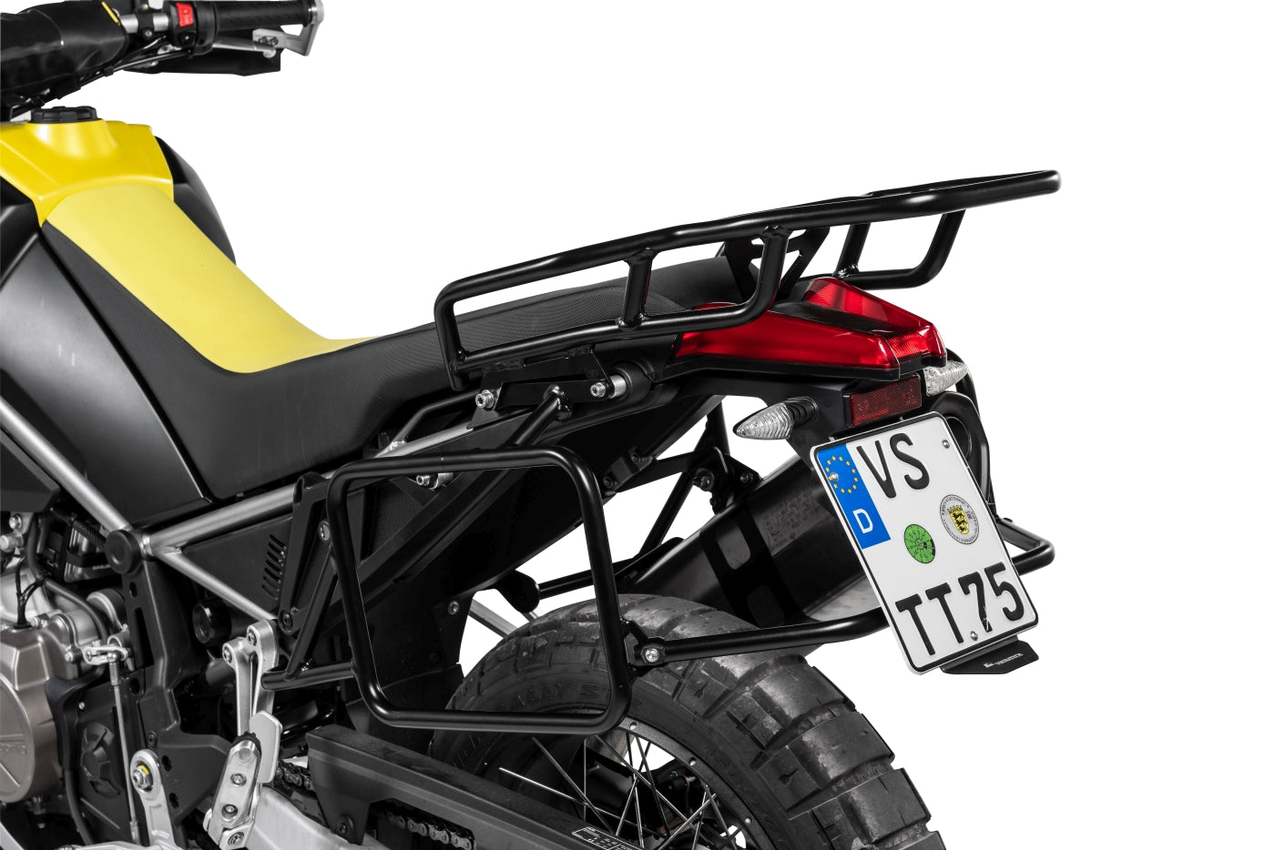 Топкейс ZEGA / Багажник чорний, нержавіюча сталь для Aprilia Tuareg 660