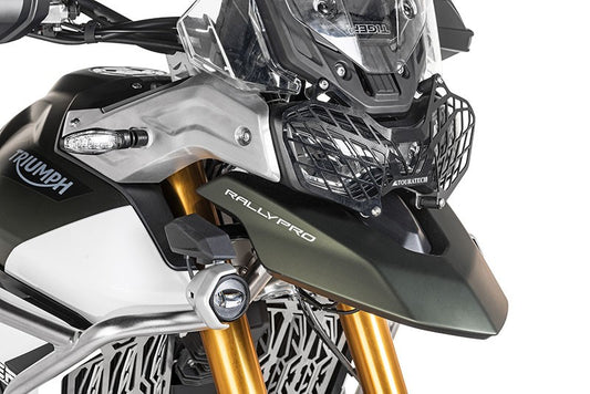 Захисна решітка для фари чорна з швидкознімним кріпленням для Triumph Tiger 900 *ЛИШЕ ДЛЯ ПОЗАШЛЯХОВОГО ВИКОРИСТАННЯ*