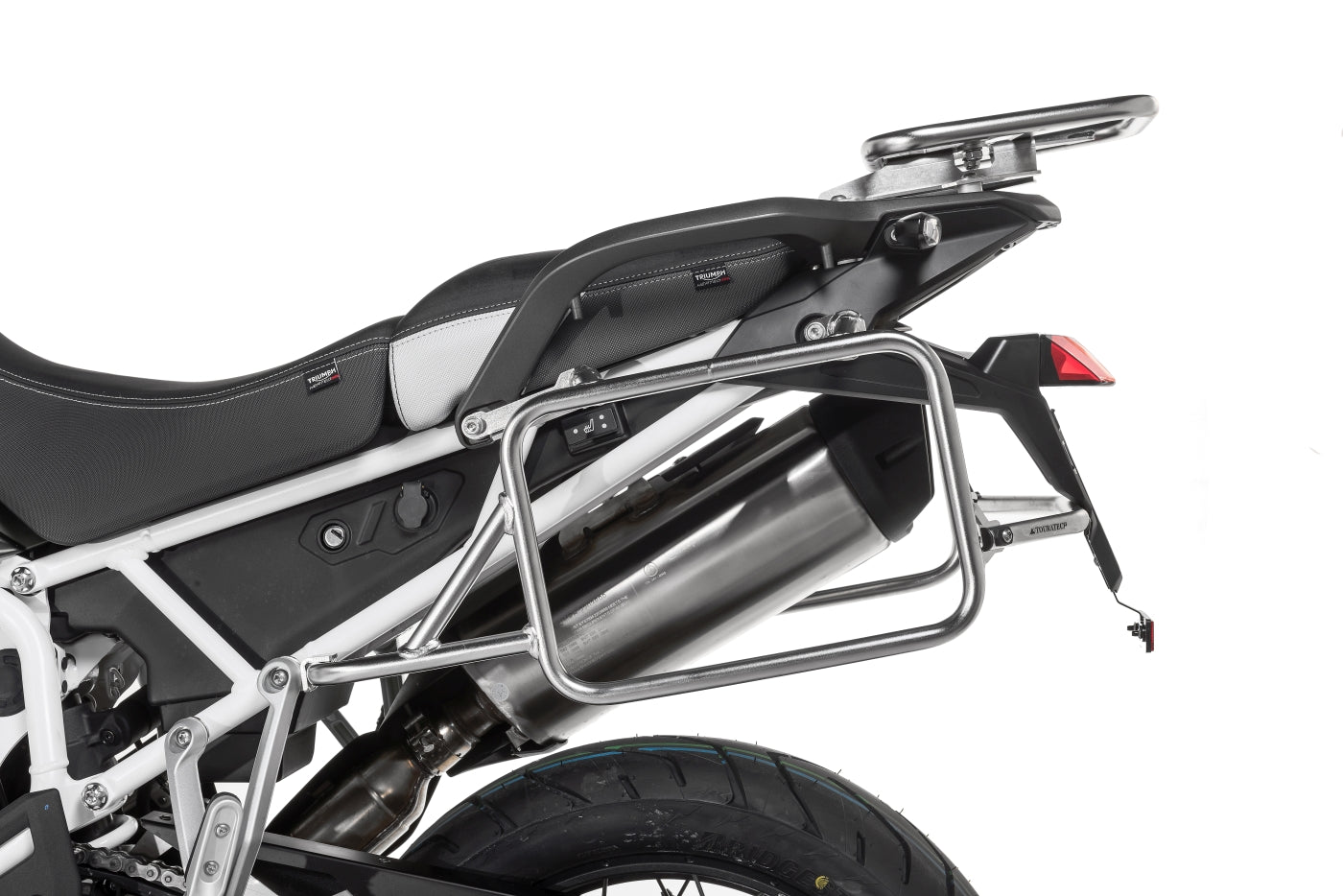 Багажник для кофрів з нержавіючої сталі для Triumph Tiger 900 від Touratech.