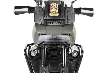 Захисне скло для фари Makrolon з швидкознімним кріпленням для Harley-Davidson RA1250 Pan America "ЛИШЕ ДЛЯ ПОЗАШЛЯХОВОГО ВИКОРИСТАННЯ" від Touratech.