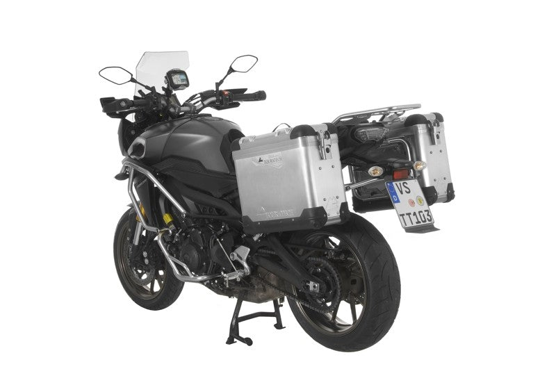 Система алюмінієвих кофрів ZEGA Pro 31/31 літр з нержавіючим каркасом чорного кольору для Yamaha MT-09 Tracer (2015-2017)