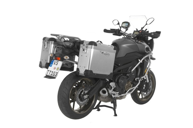 Система алюмінієвих кофрів ZEGA Pro 31/31 літр з нержавіючим каркасом чорного кольору для Yamaha MT-09 Tracer (2015-2017)