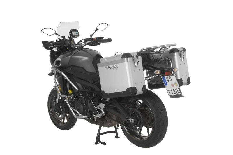 Система алюмінієвих кофрів ZEGA Pro "And-S" 31/31 літр з нержавіючим кріпленням чорного кольору для Yamaha MT-09 Tracer (2015-2017)