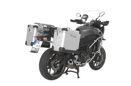 Система алюмінієвих кофрів ZEGA Pro "And-S" 38/38 літрів з чорною нержавіючою рамою для Yamaha MT-09 Tracer (2015-2017)