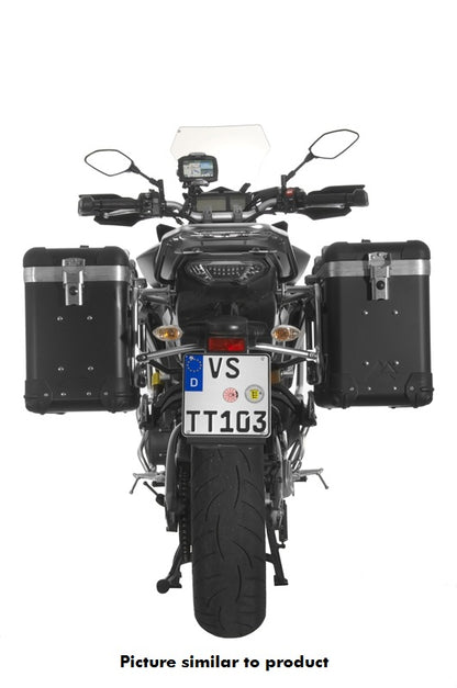Система алюмінієвих кофрів ZEGA Pro "And-Black" 38/38 літрів з чорною нержавіючою рамою для Yamaha MT-09 Tracer (2015-2017)