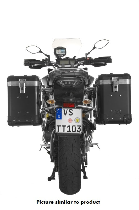 Система алюмінієвих кофрів ZEGA Pro "And-Black" 38/38 літрів з чорною нержавіючою рамою для Yamaha MT-09 Tracer (2015-2017)