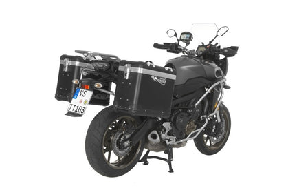 Система алюмінієвих кофрів ZEGA Pro "And-Black" 38/38 літрів з чорною нержавіючою рамою для Yamaha MT-09 Tracer (2015-2017)
