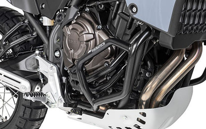 Захисні дуги двигуна з нержавіючої сталі чорного кольору для Yamaha Tenere 700 від Touratech.