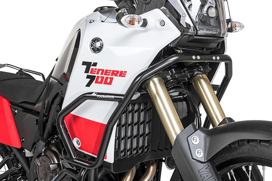 Захисні дуги з нержавіючої сталі, чорні для Yamaha Tenere 700 від Touratech.