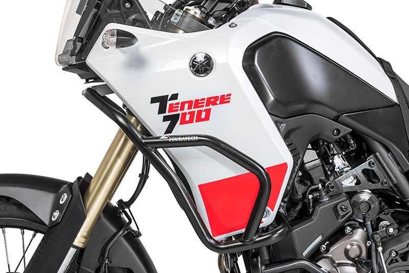 Захисні дуги з нержавіючої сталі, чорні для Yamaha Tenere 700 від Touratech.
