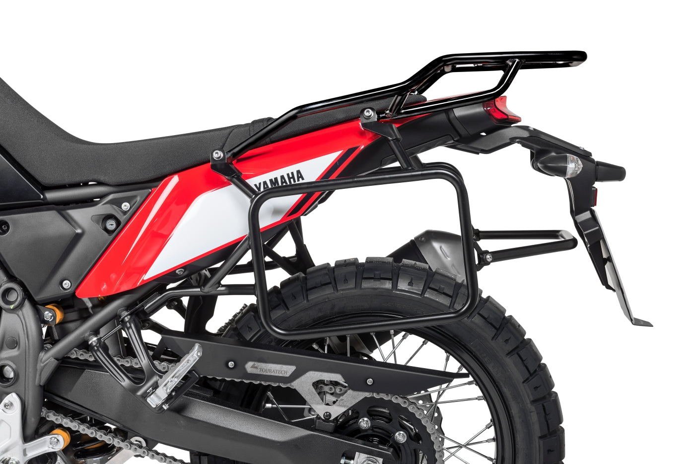 Багажник для кофрів із нержавіючої сталі, чорний, для Yamaha Tenere 700 / World Raid від Touratech.