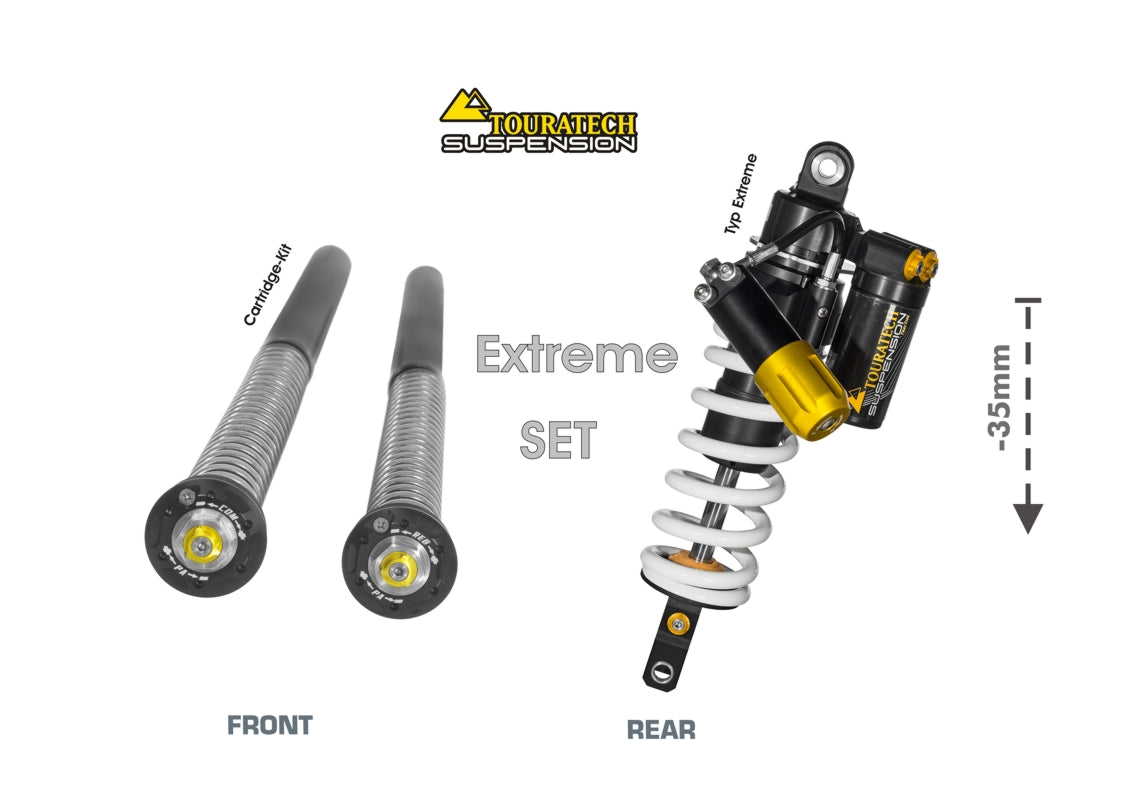 Touratech Підвіска WTE Комплект для зниження -35мм Тип Extreme для Yamaha 700 Tenere з 2019 року