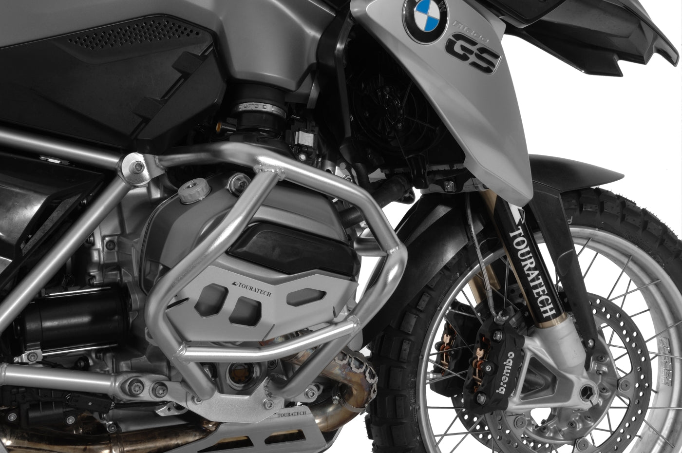 Захист циліндра Touratech, натуральний алюміній для BMW R1200GS з 2013 року / BMW R1200RT з 2014 року / BMW R1200R з 2015 року / BMW R1200RS.
